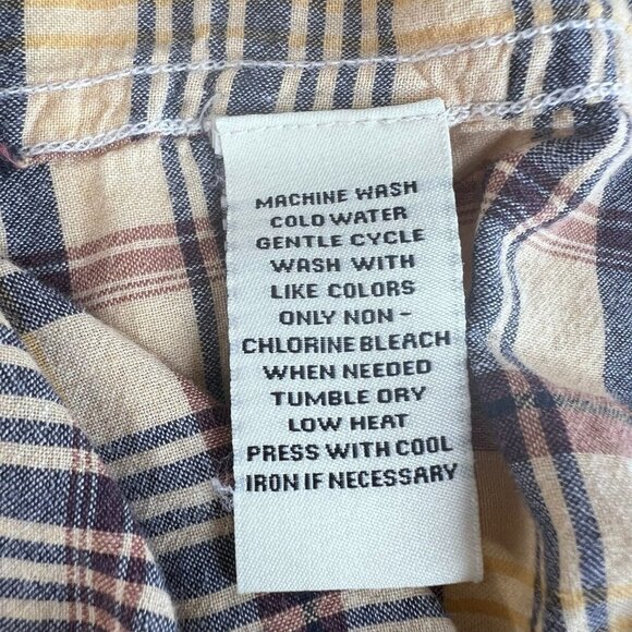 Ralph Lauren Jeans Company Mens Plaid Shirt Short Sleeve Size XL Button Down - Picture 8 of 9